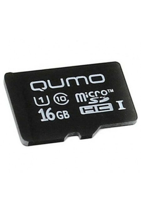 Карта памяти QUMO MicroSDHC Class 10 UHS-I 16GB + (SD адаптер) (QM16GMICSDHC10U1) 1