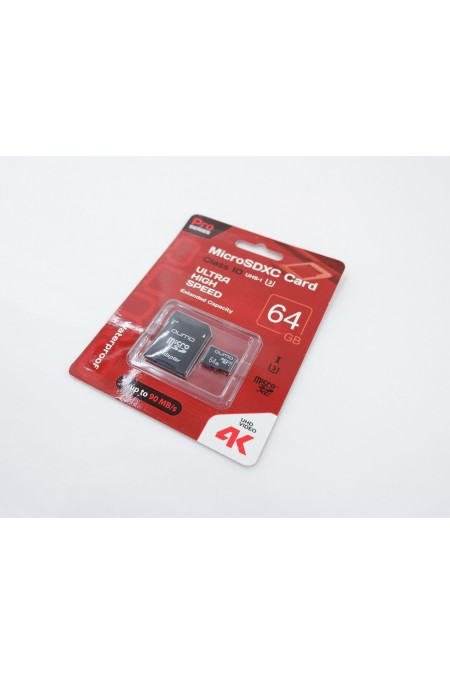 Карта памяти QUMO MicroSDXC 90/45 МБ/с UHS-I U3 Pro seria 3.0 64GB + (SD адаптер) (QM64GMICSDXC10U3) 6