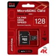  Qumo microSDXC class 10 UHS Class 3 128GB + SD адаптер (QM128GMICSDXC10U3)