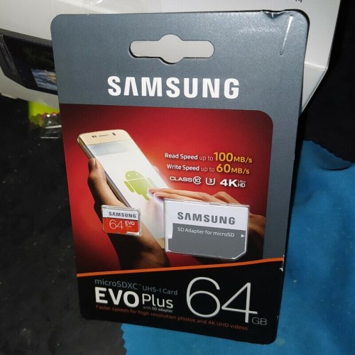 Карта памяти Samsung microSDXC EVO Plus 64GB + SD адаптер (MB-MC64SA/APC) (белый) 2