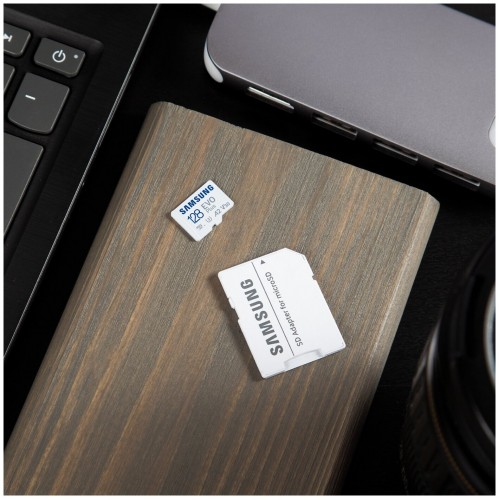 Карта памяти Samsung microSDXC EVO Plus Class 10 A2 V30 UHS-I 128GB адаптер на SD (белый) 2