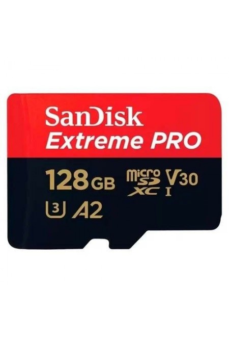 Карта памяти SanDisk Extreme MicroSD PRO SDSQXCD-128G-GN6MA 128GB + SD адаптер (черный) 
