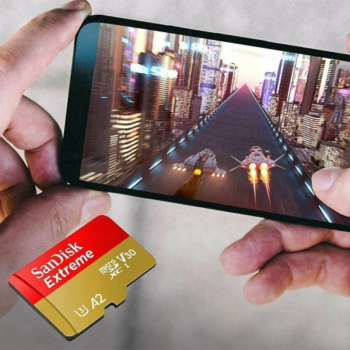 Карта памяти Sandisk Extreme microSDXC Class 10 UHS-I A2 C10 V30 U3 512GB (SDSQXAV-512G-GN6MN) (красный/золотой) 5