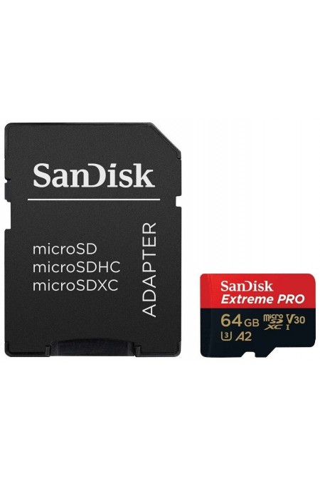 Карта памяти SanDisk Extreme Pro microSD UHS I 64GB (SDSQXCU-064G-GN6MA) 