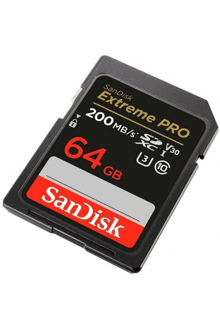 Карта памяти SanDisk Extreme Pro SDXC UHS-I Class 3 V30 200/90 MB/s 64GB (SDSDXXU-064G-GN4IN) (черный) 1