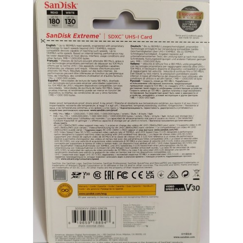 Карта памяти SanDisk Extreme (SDSDXVV-256G-GNCIN) 256GB (черный) 2