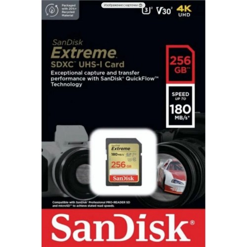 Карта памяти SanDisk Extreme (SDSDXVV-256G-GNCIN) 256GB (черный) 9