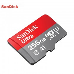 Карта памяти SanDisk microSD microSDXC Class 10 Ultra UHS-I U1 A1 256GB (серый/красный)