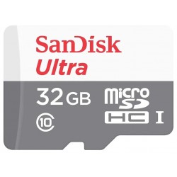 Карта памяти SanDisk microSDHC UHS-I SDSQUNR-032G-GN3MN 32GB (белый/серый)