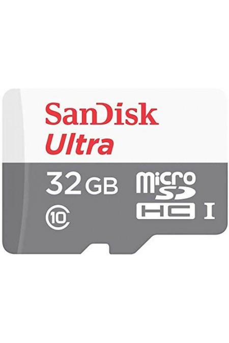 Карта памяти SanDisk microSDHC UHS-I SDSQUNR-032G-GN3MN 32GB (белый/серый) 