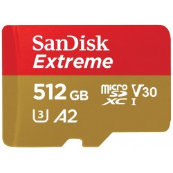 Карта памяти SanDisk MicroSDXC 512GB SDSQXAV-512G-GN6MA (красный/золотой)