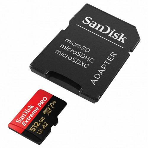 Карта памяти SanDisk microSDXC Class 10 UHS-I A2 C10 V30 U3 Extreme Pro 512GB + SD адаптер (SDSQXCD-512G-GN6MA) (красный/серый) 4