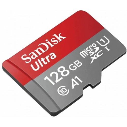 Карта памяти SanDisk microSDXC Class 10 Ultra UHS-I 128GB (SDSQUAB-128G-GN6MN) (серый/красный) 1