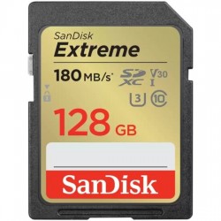 Карта памяти SanDisk SDXC Extreme Class 10 V30 UHS-I U3 128GB (черный)