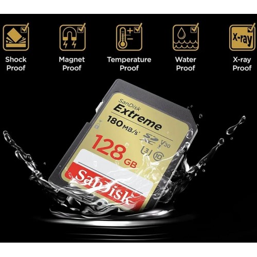 Карта памяти SanDisk SDXC Extreme Class 10 V30 UHS-I U3 128GB (черный) 2