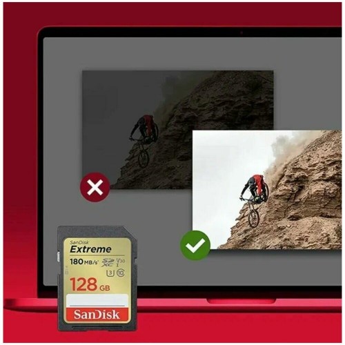 Карта памяти SanDisk SDXC Extreme Class 10 V30 UHS-I U3 128GB (черный) 8