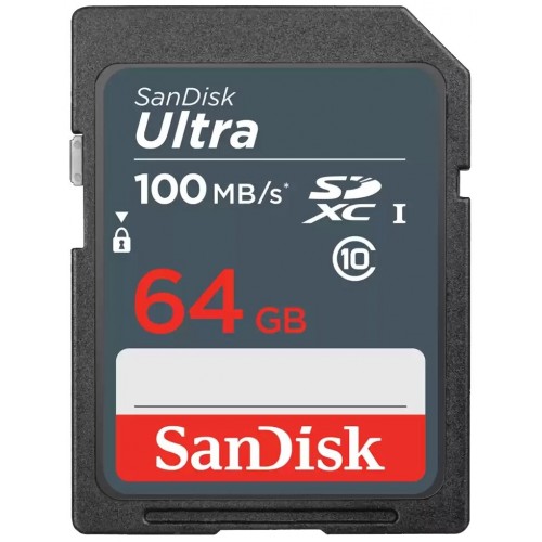 Карта памяти SanDisk SDXC UHS-I SDSDUNR-064G-GN3IN 64GB (черный) 