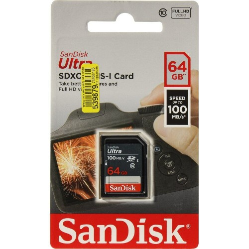 Карта памяти SanDisk SDXC UHS-I SDSDUNR-064G-GN3IN 64GB (черный) 6