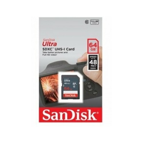 Карта памяти SanDisk SDXC UHS-I SDSDUNR-064G-GN3IN 64GB (черный) 7