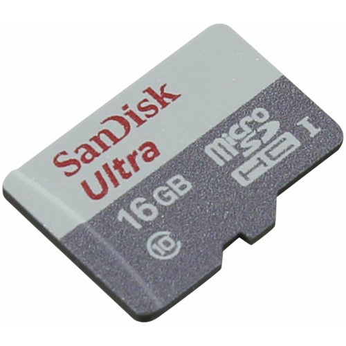 Карта памяти SanDisk Ultra microSDHC Class 10 UHS-I 80MB/s 16GB (SDSQUNS-016G-GN3MN) (серый) 3