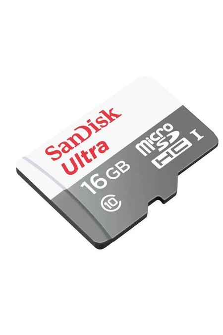 Карта памяти SanDisk Ultra microSDHC Class 10 UHS-I 80MB/s 16GB (SDSQUNS-016G-GN3MN) (серый) 2