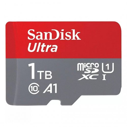 Карта памяти SanDisk Ultra microSDXC class 10 UHS-1 A1 SDSQUAC-1T00-GN6MN + SD адаптер (серый/красный) 8