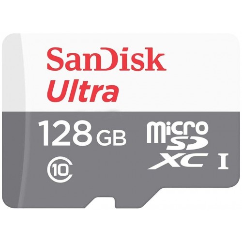 Карта памяти SanDisk Ultra microSDXC Class 10 UHS-I 100MB/s 128GB (SDSQUNR-128G-GN6MN) (серебристый) 