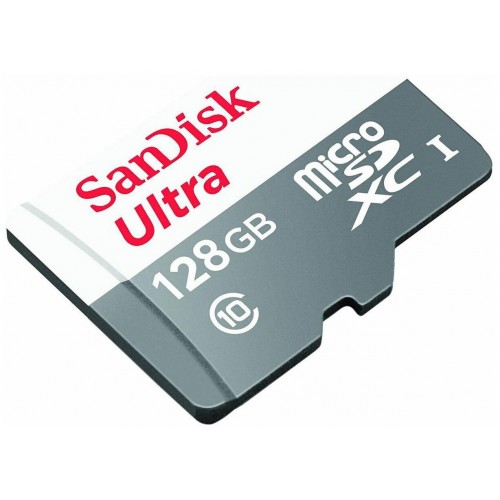 Карта памяти SanDisk Ultra microSDXC Class 10 UHS-I 100MB/s 128GB (SDSQUNR-128G-GN6MN) (серебристый) 1