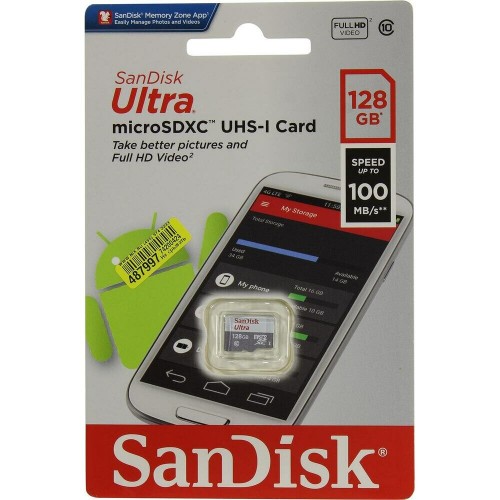 Карта памяти SanDisk Ultra microSDXC Class 10 UHS-I 100MB/s 128GB (SDSQUNR-128G-GN6MN) (серебристый) 7