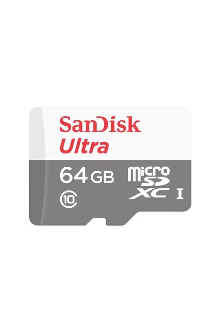 Карта памяти SanDisk Ultra microSDXC Class 10 UHS-I 100MB/s 64GB (SDSQUNR-064G-GN3MN) (серебристый) 