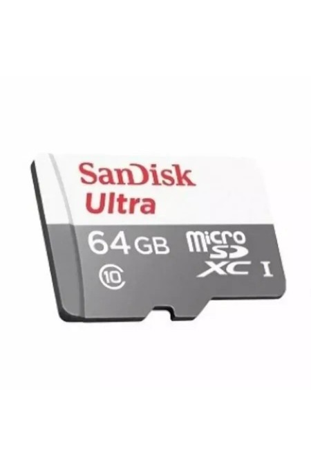 Карта памяти SanDisk Ultra microSDXC Class 10 UHS-I 100MB/s 64GB (SDSQUNR-064G-GN3MN) (серебристый) 1