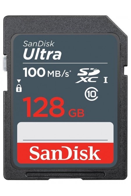 Карта памяти SanDisk Ultra SDHC/SDXC UHS-I 128GB (SDSDUNR-128G-GN3IN) (черный) 