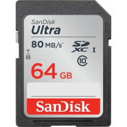 Карта памяти SanDisk Ultra SDXC 140MB/s Class 10 UHS-I (SDSDUNB-064G-GN6IN) 64GB (черный)