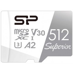 Карта памяти Silicon Power microSDXC Class10 SP512GBSTXDA2V20SP 512GB Superior (SD адаптер)