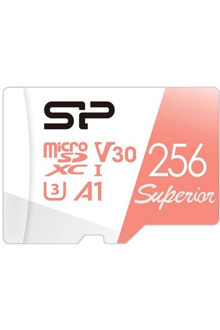 Карта памяти Silicon Power SP256GBSTXDV3V20 Class 10 UHS-I U3 256GB (белый/розовый) 