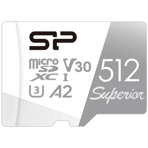 Карта памяти Silicon Power SP512GBSTXDA2V20 Superior V30 A2+ SD адаптер 512GB (серый/белый) 2