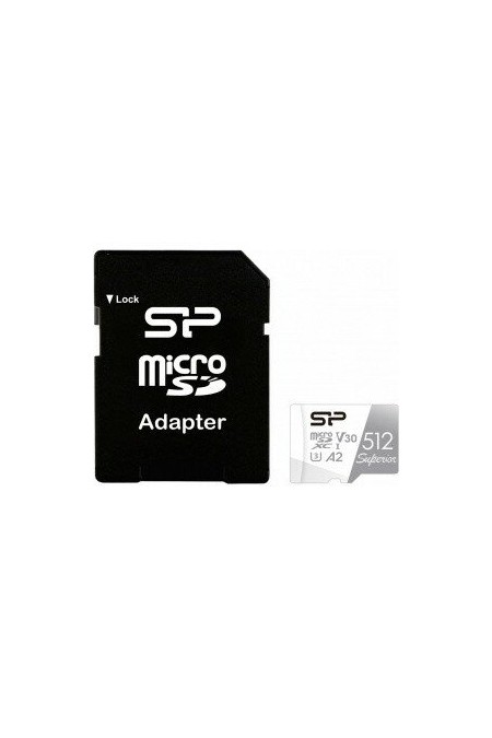 Карта памяти Silicon Power SP512GBSTXDA2V20 Superior V30 A2+ SD адаптер 512GB (серый/белый) 