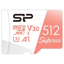 Карта памяти Silicon Power Superior microSDXC V30 A1 512GB (SP512GBSTXDV3V20) (белый)