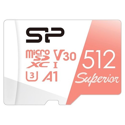 Карта памяти Silicon Power Superior microSDXC V30 A1 512GB (SP512GBSTXDV3V20) (белый) 