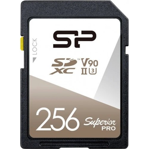 Карта памяти Silicon Power Superior SDXC 256GB Class 10 UHS Class 3 Video Class 3 (SP256GBSDXJA2V10) (черный) 1