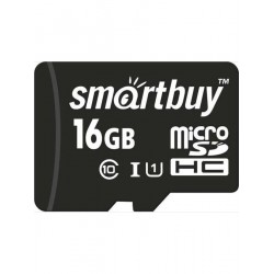 Карта памяти SMARTBUY microSDHC Class 10 16GB (SB16GBSDCL10-01) + SD адаптер