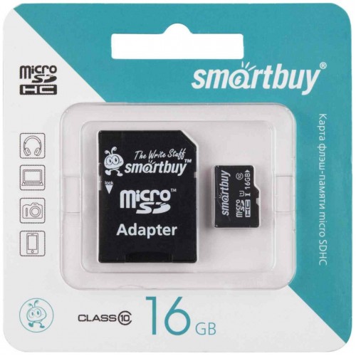 Карта памяти SmartBuy microSDHC Class 10 UHS-I U1 16GB (черный) 4