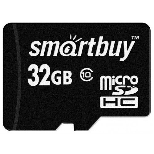 Карта памяти SmartBuy microSDHC Class 10 UHS-I U1 32GB + SD адаптер (SB32GBSDCL10-01) (черный) 1