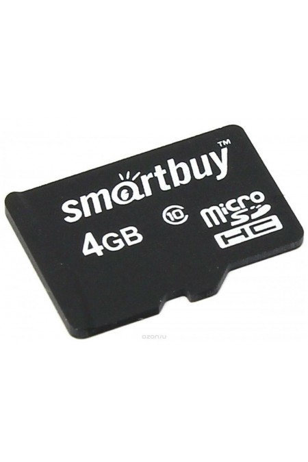Карта памяти SMARTBUY MicroSDHC Class10 4GB + SD адаптер (SB4GBSDCL10-01) 1