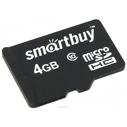 Карта памяти SMARTBUY MicroSDHC Class10 4GB + SD адаптер (SB4GBSDCL10-01) 2