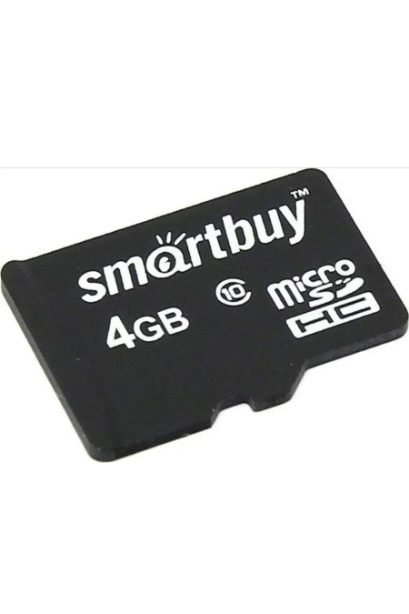 Карта памяти SMARTBUY MicroSDHC Class10 4GB (SB4GBSDCL10-00) (черный) 1