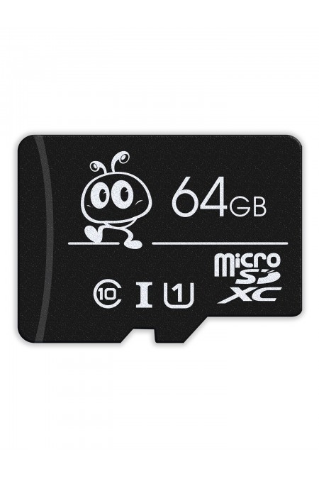Карта памяти SmartBuy MicroSDHC Class10 64GB SB64GBSDCL10-01 + SD адаптер (черный) 