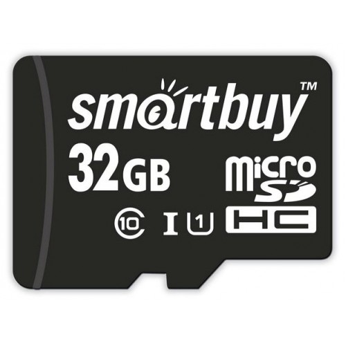 Карта памяти SmartBuy microSDHC Class10 UHS-I SB32GBSDCL10-00 32GB (черный) 