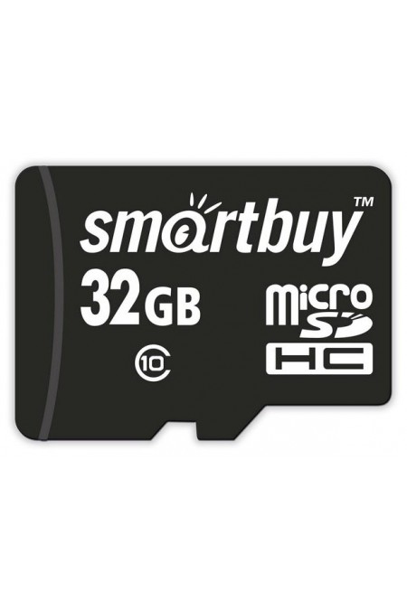 Карта памяти SMARTBUY MicroSDHC Сlass10 32GB (SB32GBSDCL10-00LE) (черный) 