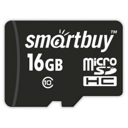 Карта памяти SMARTBUY MicroSDHC Сlass10 (SB16GBSDCL10-00LE) 16GB (черный)